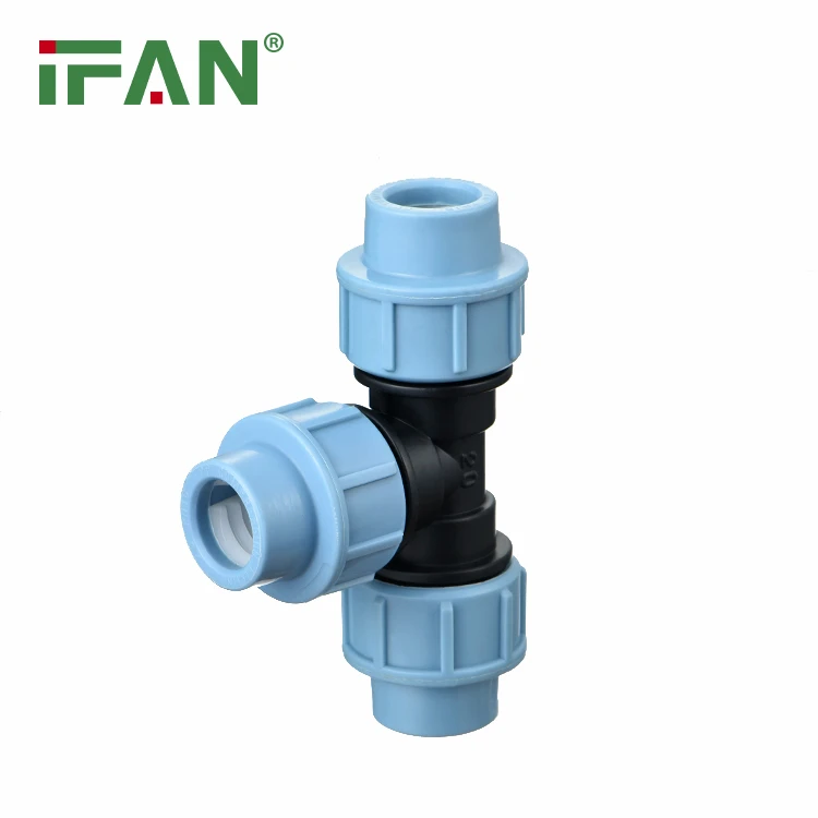IFAN Factory Price PP Fittings ASTMD3035 PP Compression Fittings 20-110mm Tee HDPE Fitting