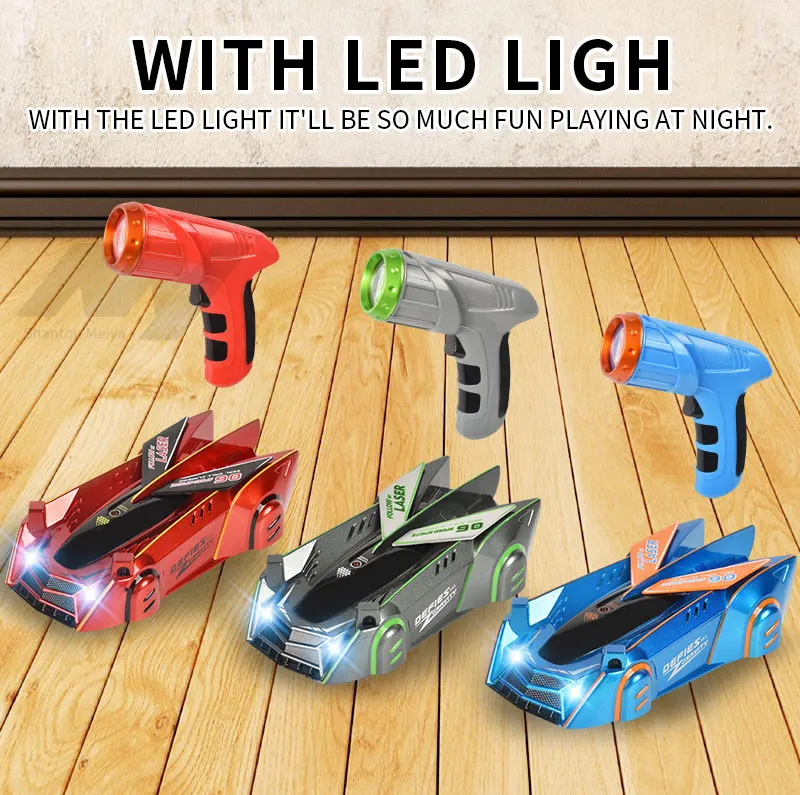 Flytec Stunt drift RC car anti-gravity tracking light induction   infrared laser tracking ceiling wall climbing RC Car