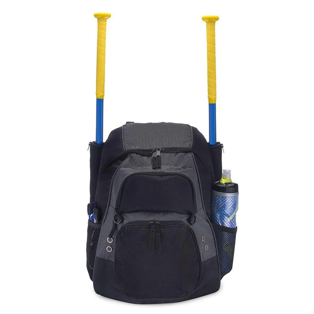 Durable Baseball Bag Backpack with Fence Hook Hold Softball Bat Bag with Shoes Compartment for Youth, Boys and Adult