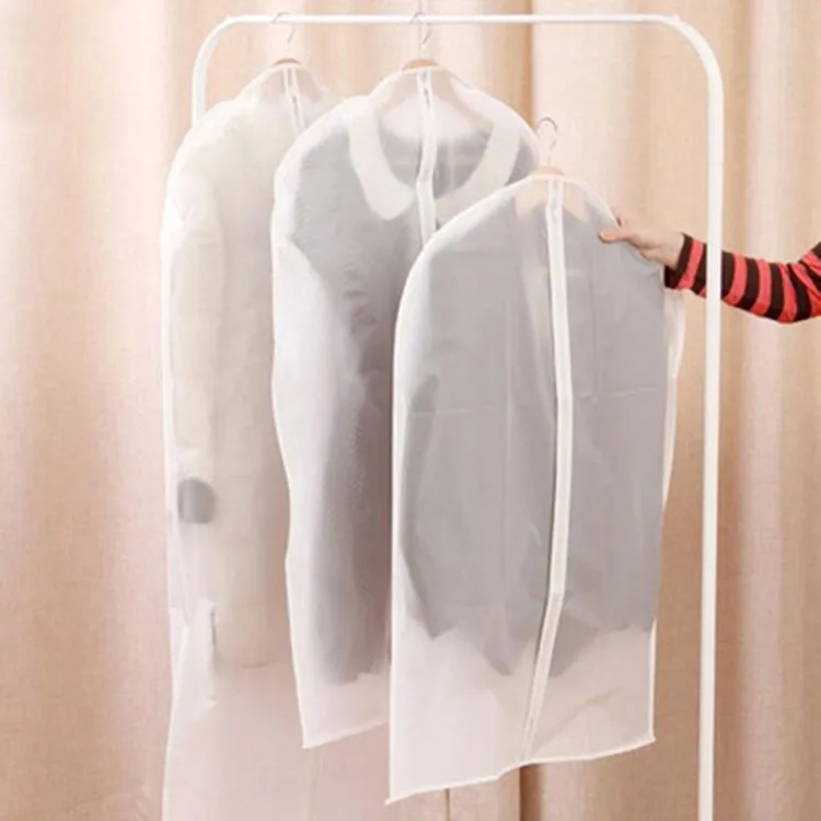 Dust bag durable clothing cover Storage suit reusable coat hanging bag dust cover transparent