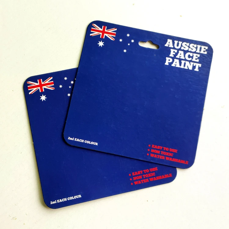 Customized high quality product paper packaging header card and packaging hanging blister cards printing