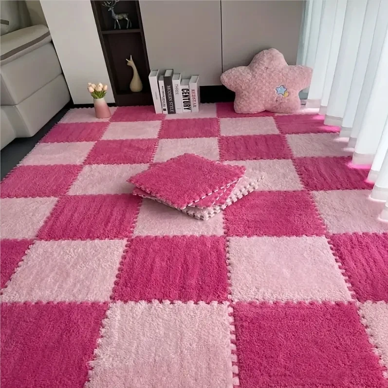 Modern Style EVA Puzzle Foam Mats Machine Made Polyester Interlocking Carpet Tiles for Indoor Soft Play and Golf Use