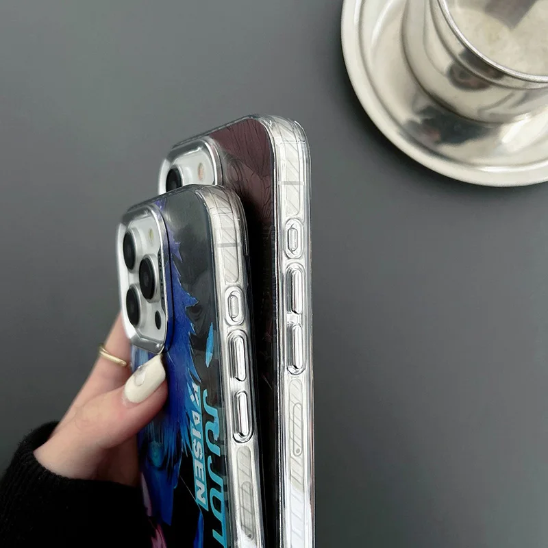 Anime Cartoon Cool Jujutsu Kaisen Phone Cases For iPhone XR XS 11 12 13 14 15 16 Pro MAX Plus IMD Anti-Fall Mobile Phone Covers