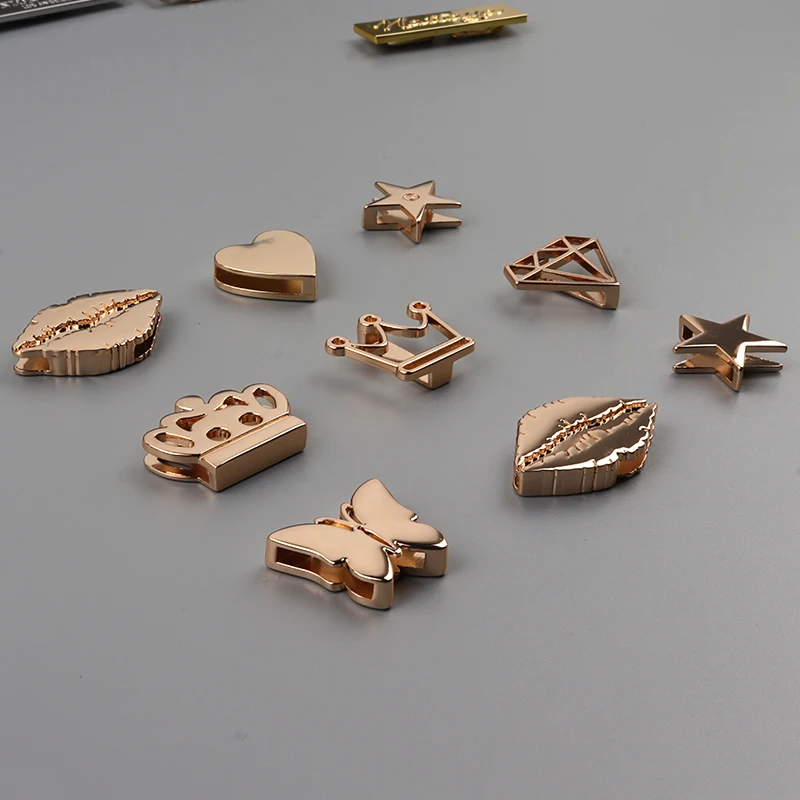 Custom 3D Metal Logo Name Tag Plate Engraved Metal Label DIY For Handbag/shoes/clothing