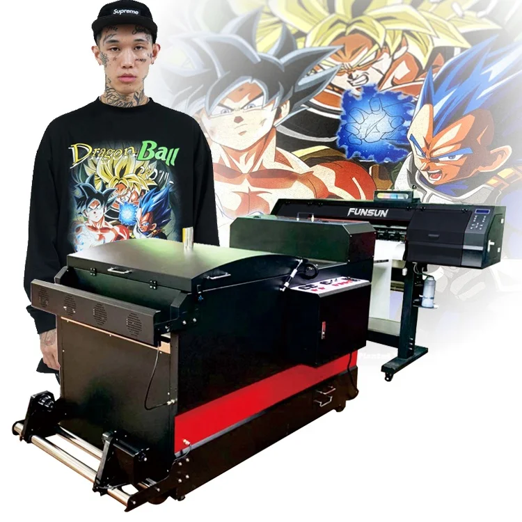 Funsun New Offset Printing Transfer Technology DTF Printer PET Film DTF Printer DTF Powder Machine with Double 4720 Printhead