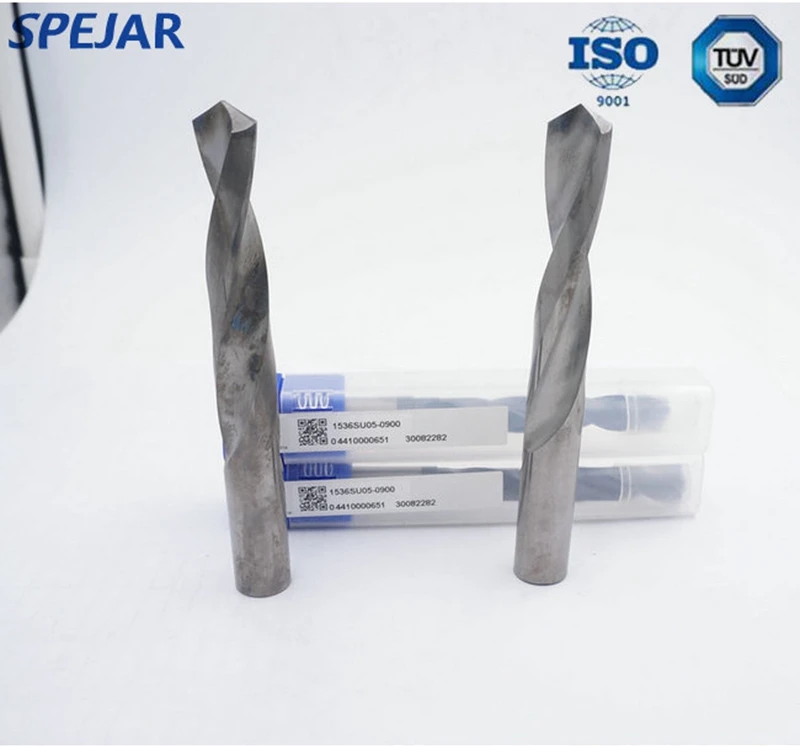 High hardness internal external cooling tungsten carbide drill bits for metal drilling