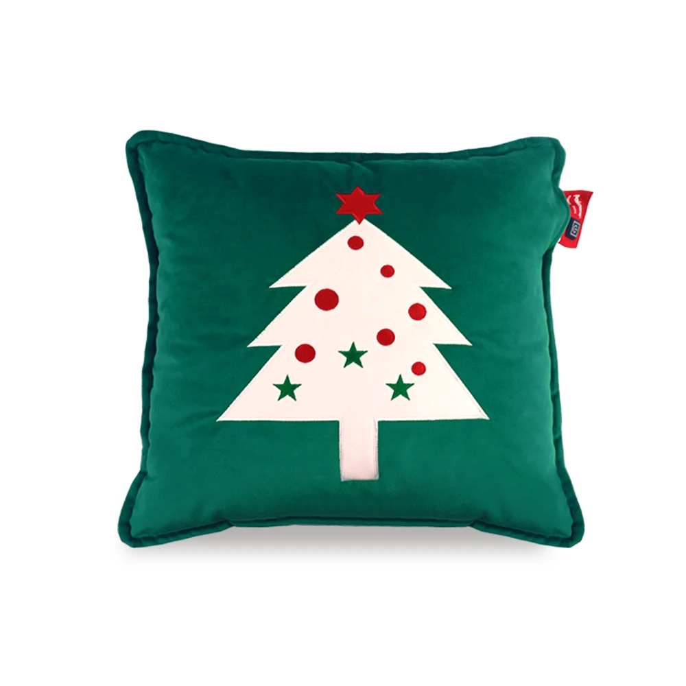 PAKCARE Christmas elements USB electric heated throw pillow 100% cotton filling material fit skin safe and reliable