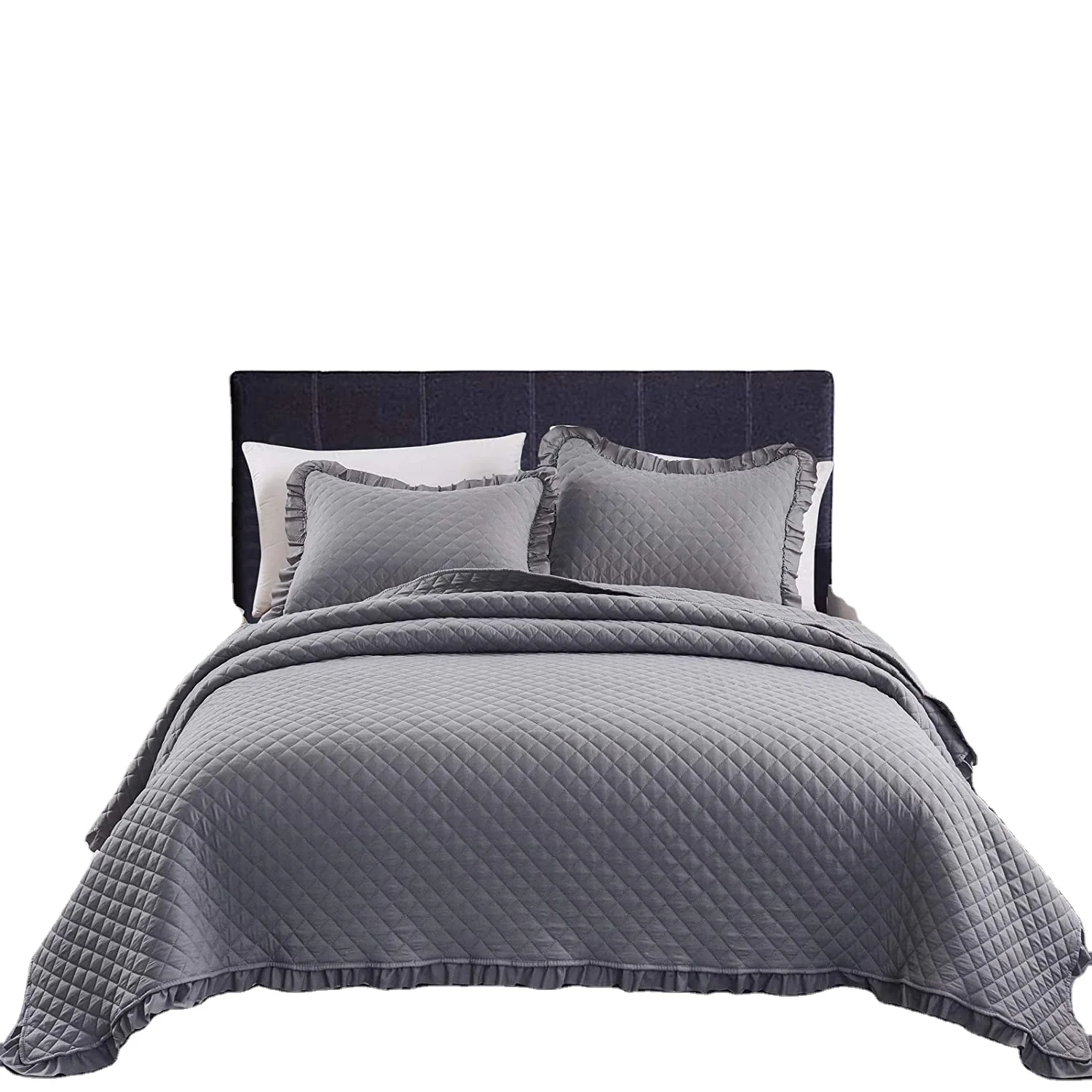 Luxury Turkish Hotel Bedspreads Quilt set in Solid Colors