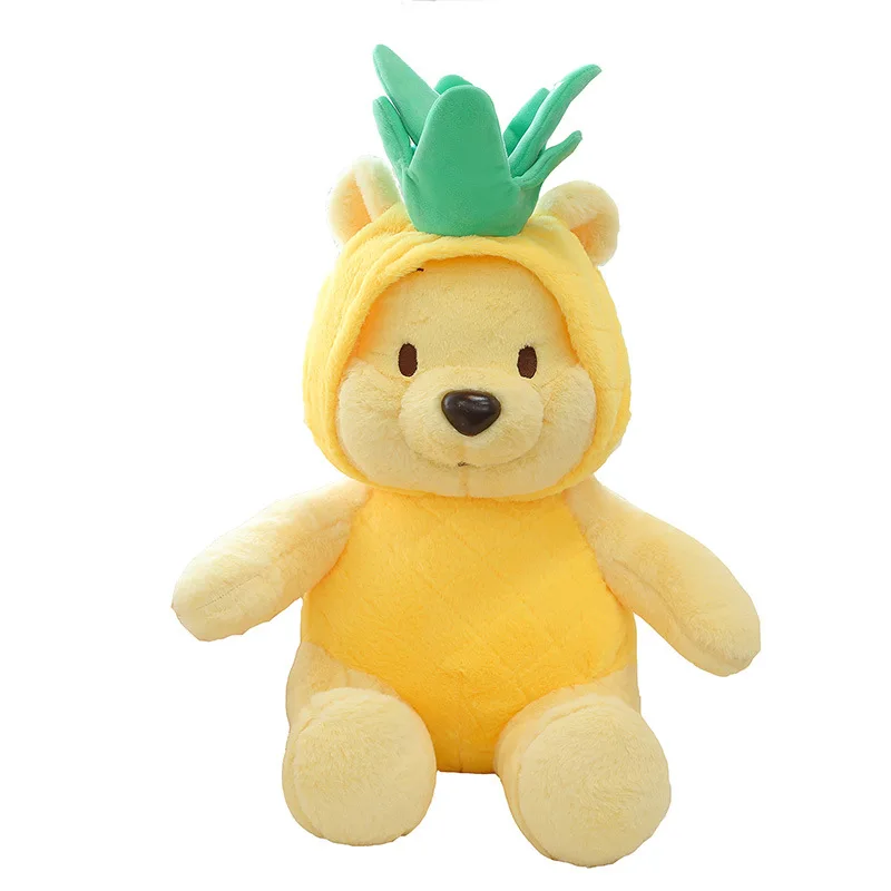 Summer Pineapple head Puffy bear plush toy Girl creative Stuffed bear doll Custom Teddy bear plush toys for children gifts