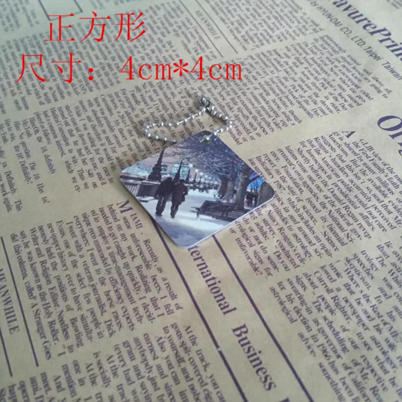 Square Shape Pet Tag Blanks 2D Sublimation Metal Dog ID Name Tag with Double Sides Printing Art Anime Style in Aluminum