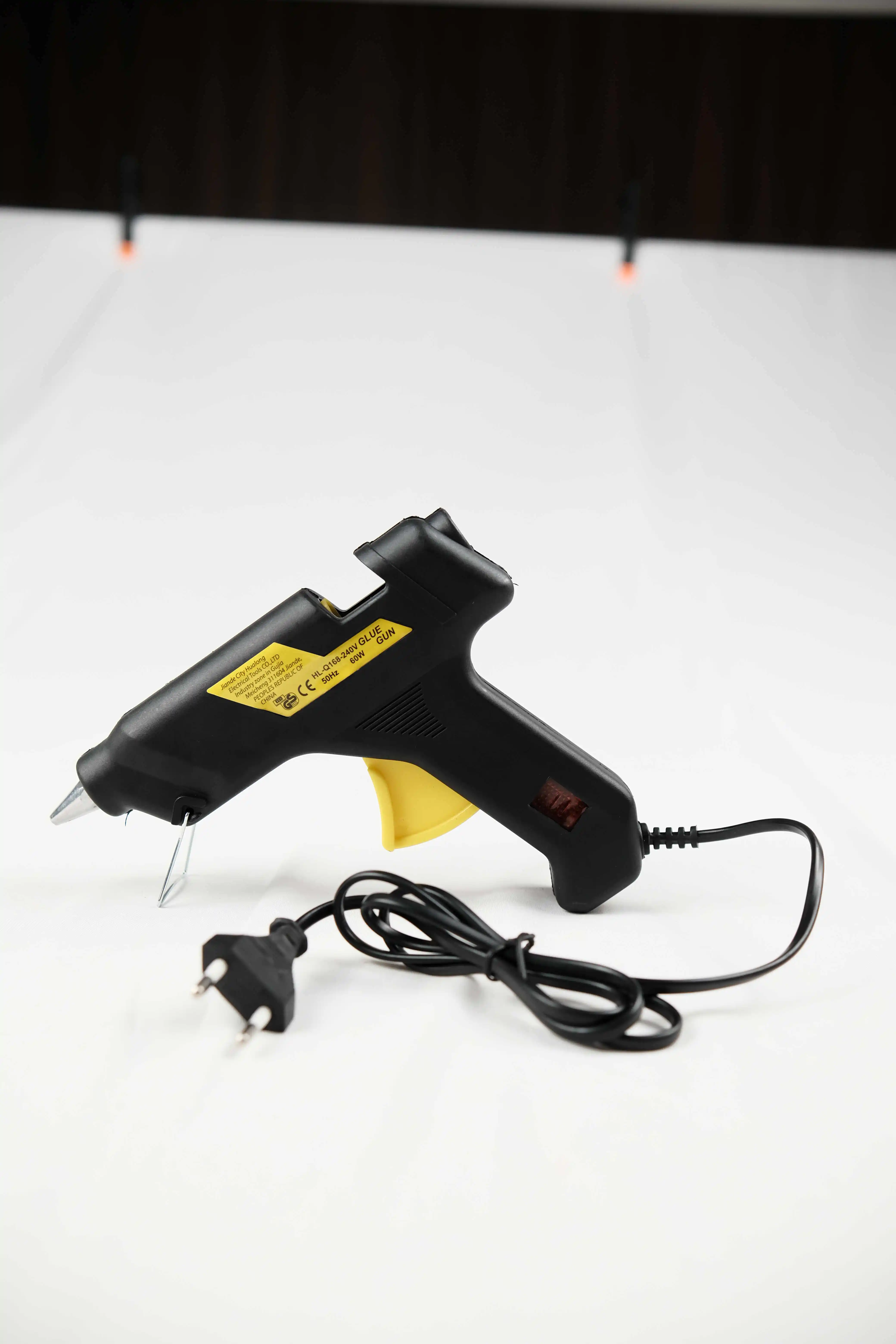 60W Electric Hot Melt Glue Gun with Glue Sticks Single Temperature Plastic Cordless for Packaging DIY Arts & Crafts Repairing