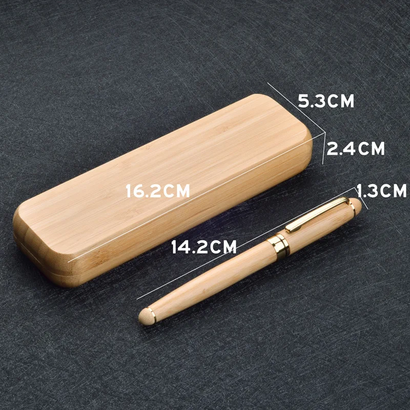 LIUSHUN Stationery Fashion Design Custom Logo Ball Pens Ballpoint Fashion Writing Boligrafos Stylus Personalized Bamboo Pen