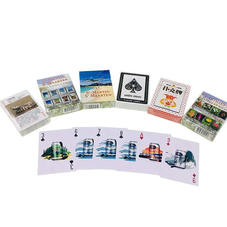 
custom stars top quality plastic playing poker cards 