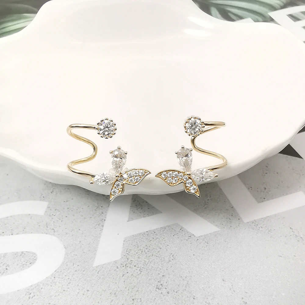 1000S Jewelry 14k Solid Gold Stud Earring Wholesale Simple Design Earring Women Gold Jewelry Earrings For Gift