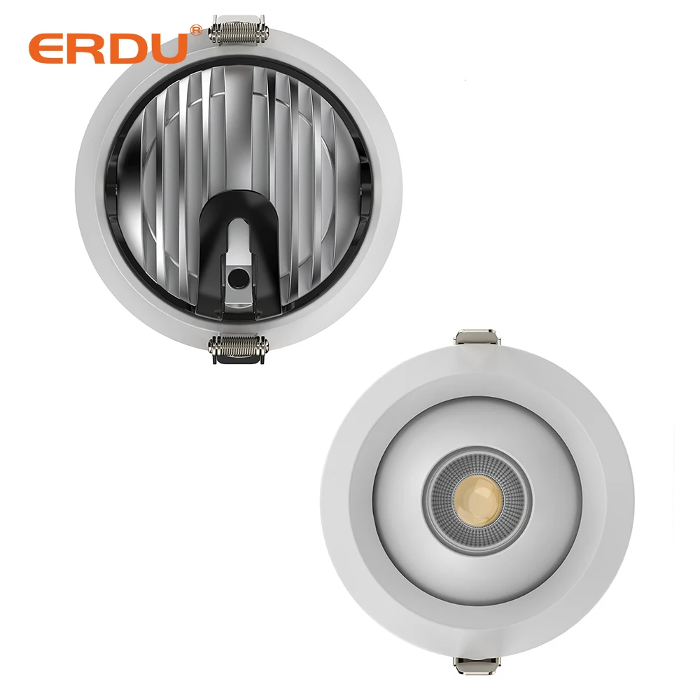 ERDU Cob Spotlight Anti-Glare Led Ceiling Light 5w7W12W15W Guest House Background Wall Recessed Downlight