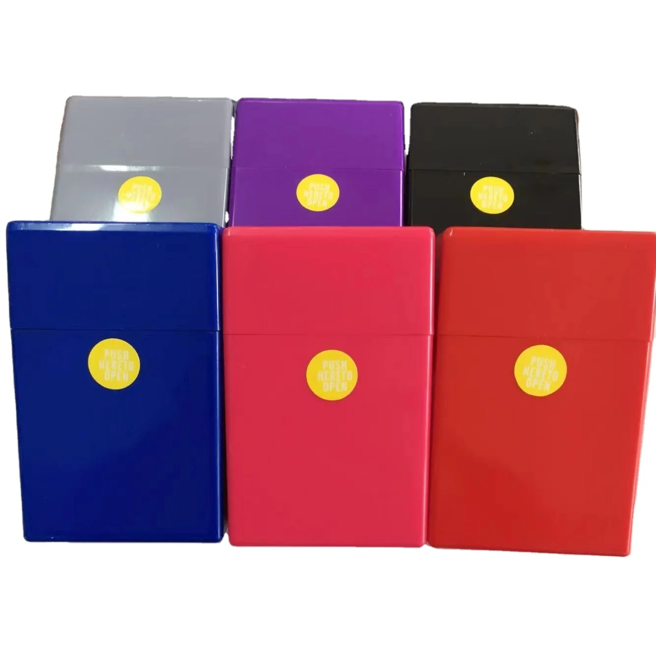 Smoking Accessories Candy Color Plastic Tobacco Case Lady Portable Cigarette Container Travel Cigarette Box Case