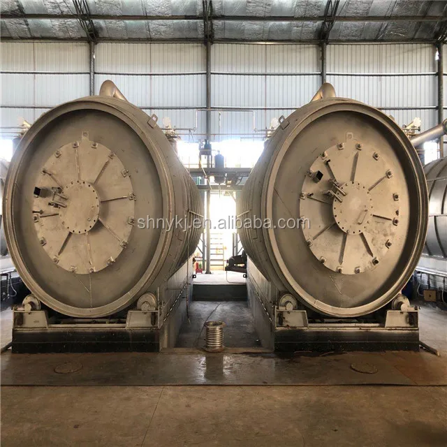 Recycle waste old tyre tire plastic oil sludge to fuel oil pyrolysis machine for profit process