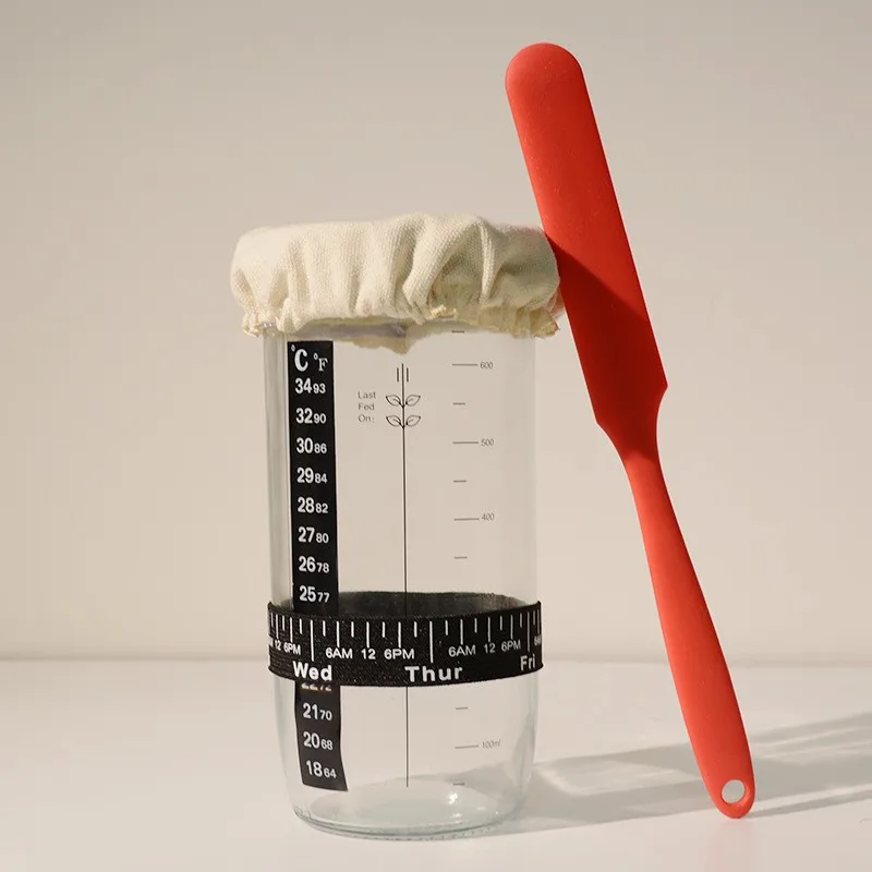 24oz Mason Sourdough Bread Fermenter with Graduated Glass Yeast Petri Dish