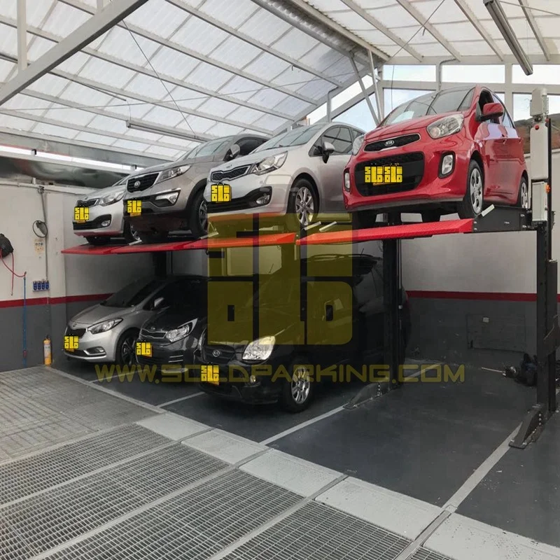 Durable Hydraulic Workshop Garage Hoist Vertical Parking Equipment Duplex Stacker with electromagnetic 2 Post Car Lift Parking