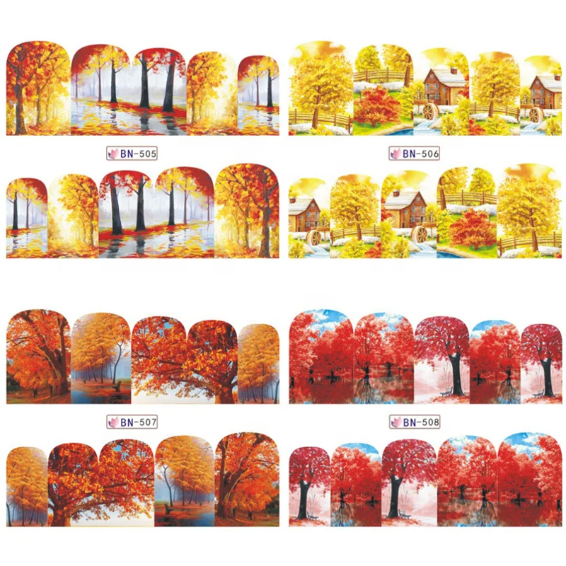 2020 Winter Christmas nail sticker decals water transfer nail art stickers for sticker decal for nail art