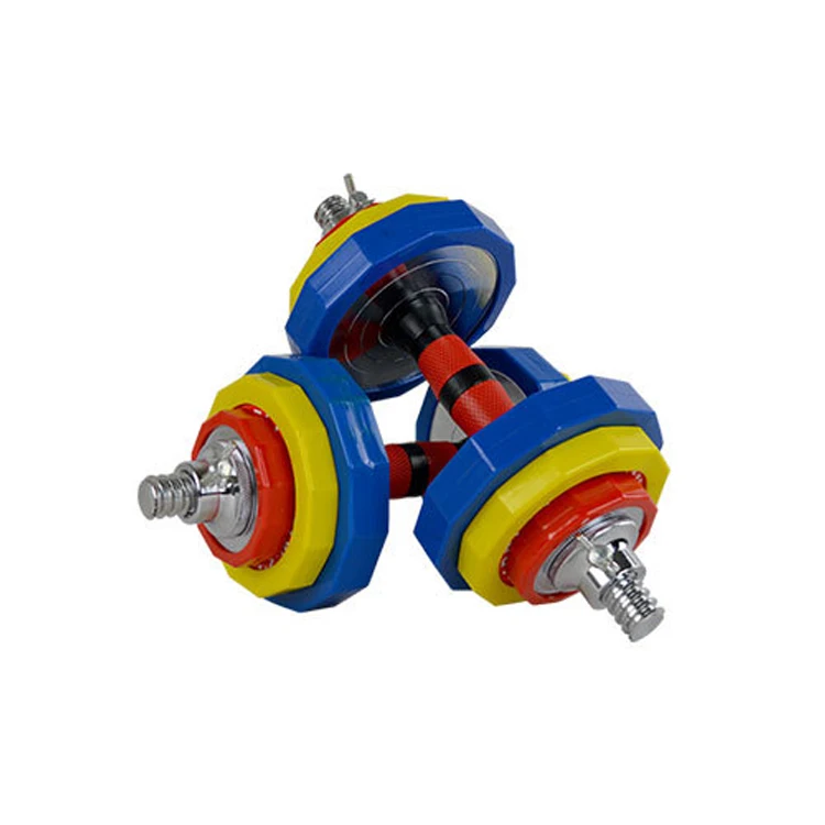 Colorful Adjustable Dumbbells 20kg Set Non Slip Grip Fitness Gym Home Weight Lifting Hand Dumbbells for Strength Training