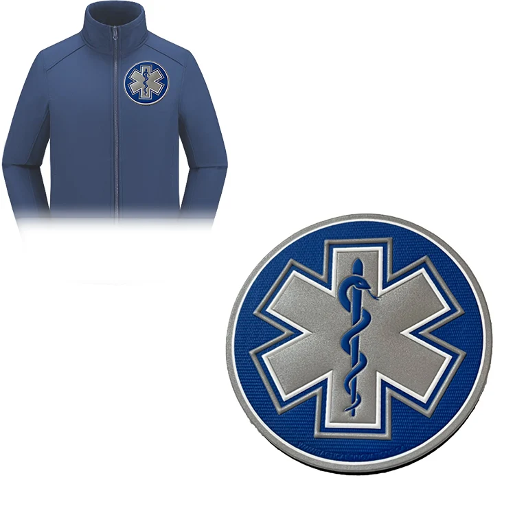 Eco-Friendly New Design Custom Heat Transfer Iron on Tpu Patch Embossed Logo High Frequency TPU Patches for Garment