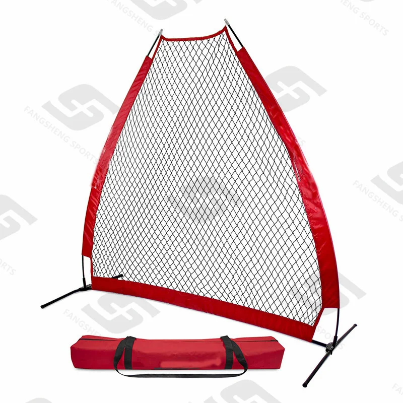Portable Pitching Screen A-Frame Customize Batting Cage Net Portable Pitching Baseball Net