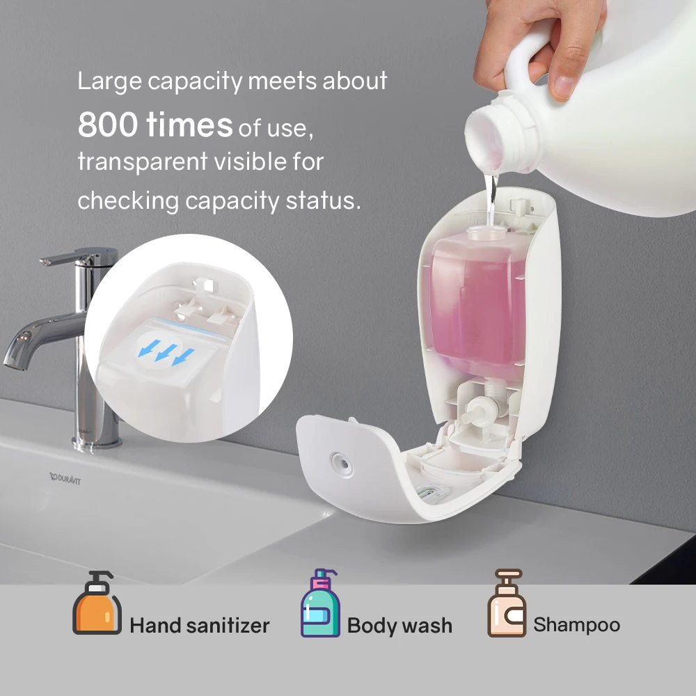 Luxury Wall Mounted Black Hand Press Manual Soap Dispenser for public bathroom