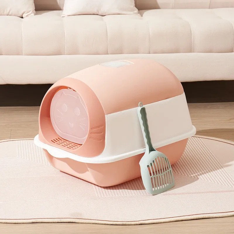 Drop Shipping Cat Litter Box Large Semi-enclosed Cat Litter Box Anti-splash Split Open Cat Toilet Pet Cleaning Supplies