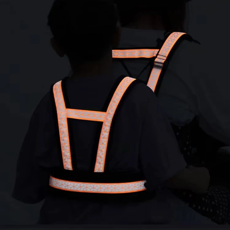 Buckle Design Breathable Reflect Light Bike Motorcycle Passenger Safety Harness Belt for Child Kids