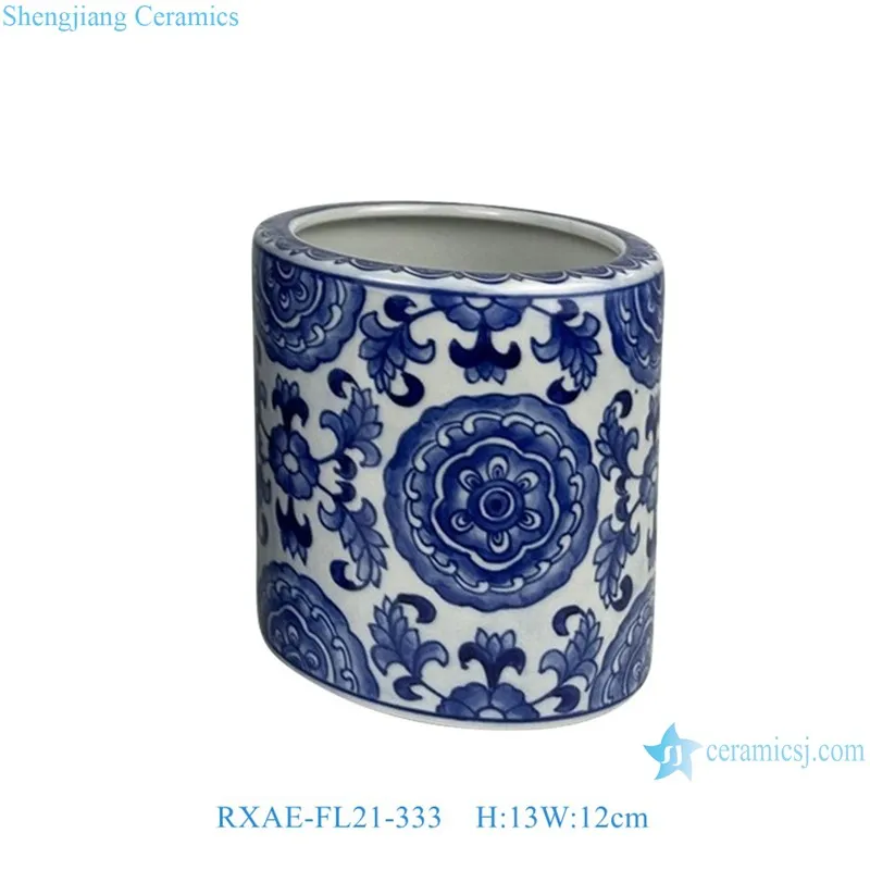 RXAE-FL21-331 Jingdezhen синий и белый фарфоровый держатель для ручек подставка чашек карандашей керамическая ваза канцелярский