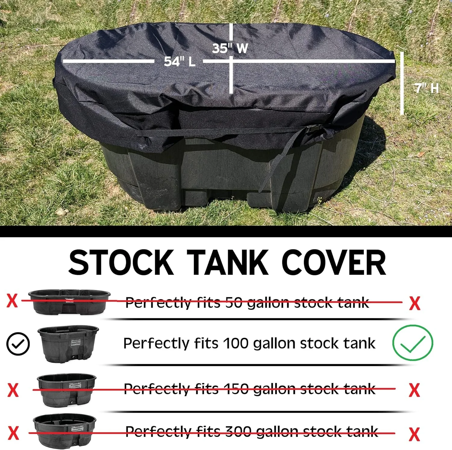 Oval Stock Water Tank Cover Insulation For Heat Ice Water Therapy Ice Bath Cover Cold Water Cover Oval Stock Tank Waterproof