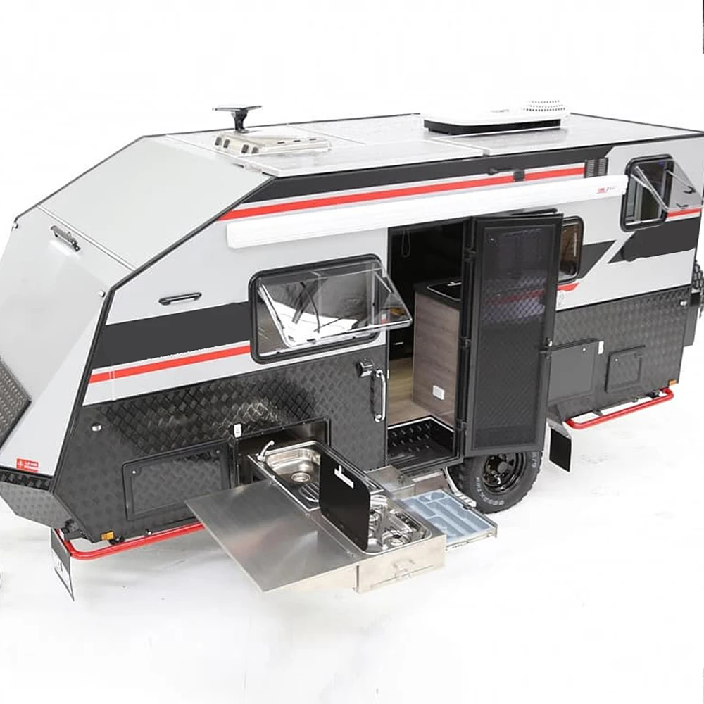 Eco-friendly house car expandable motorhouse trailer hybrid caravan