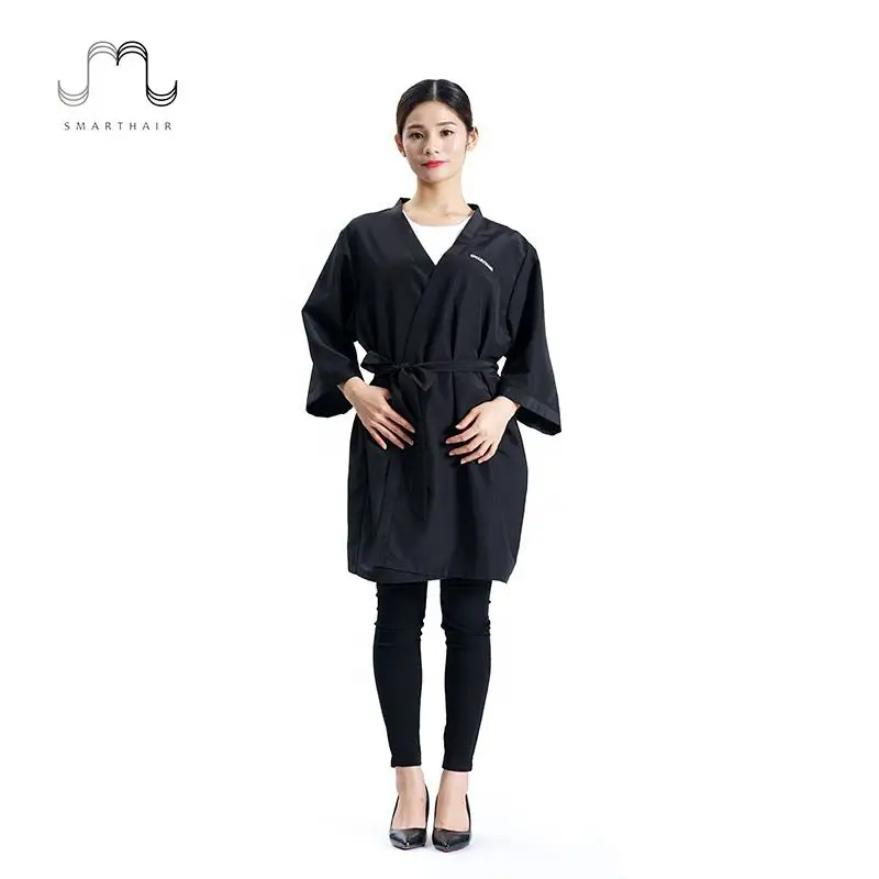custom logo hair salon clothes hairdresser client kimono robes spa salon luxury color protection robe hair salon robe