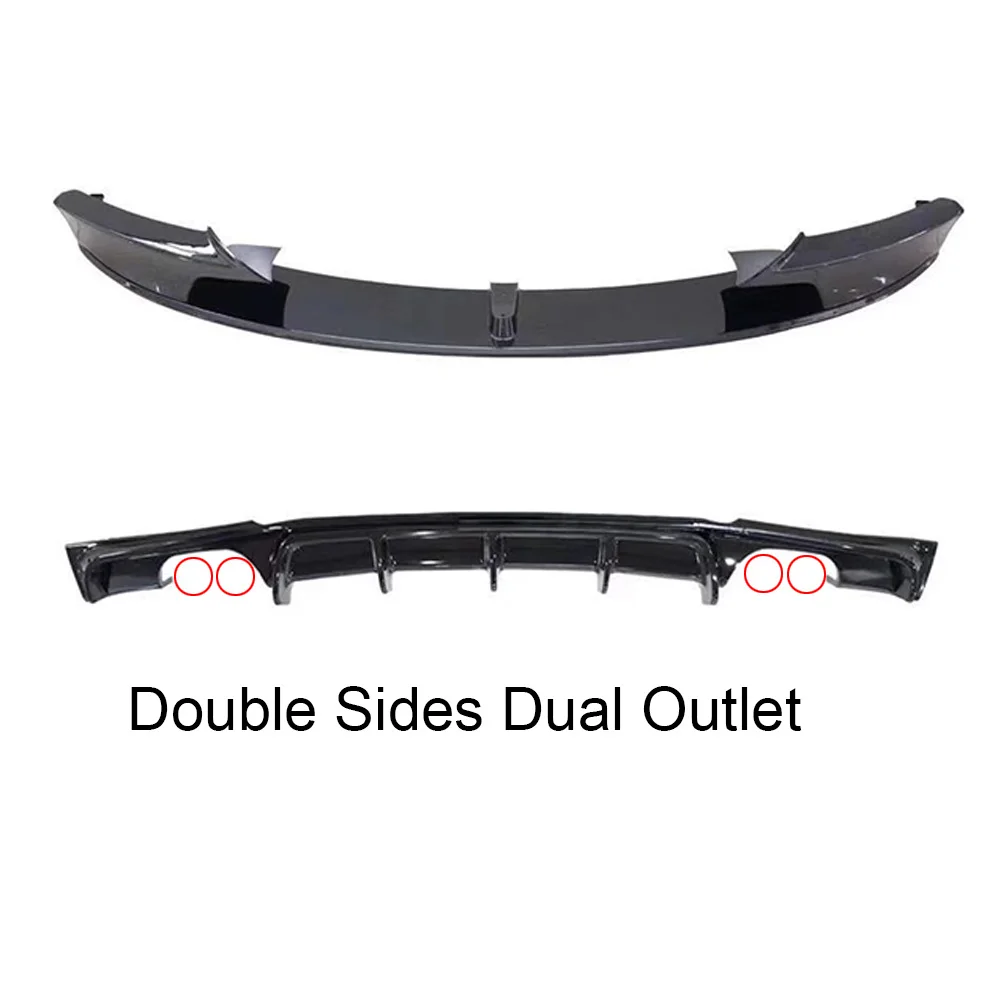 3 SERIES 2012-2019 F30 F35 M performance glossy black front lip rear diffuser F30 front splitter for BMW