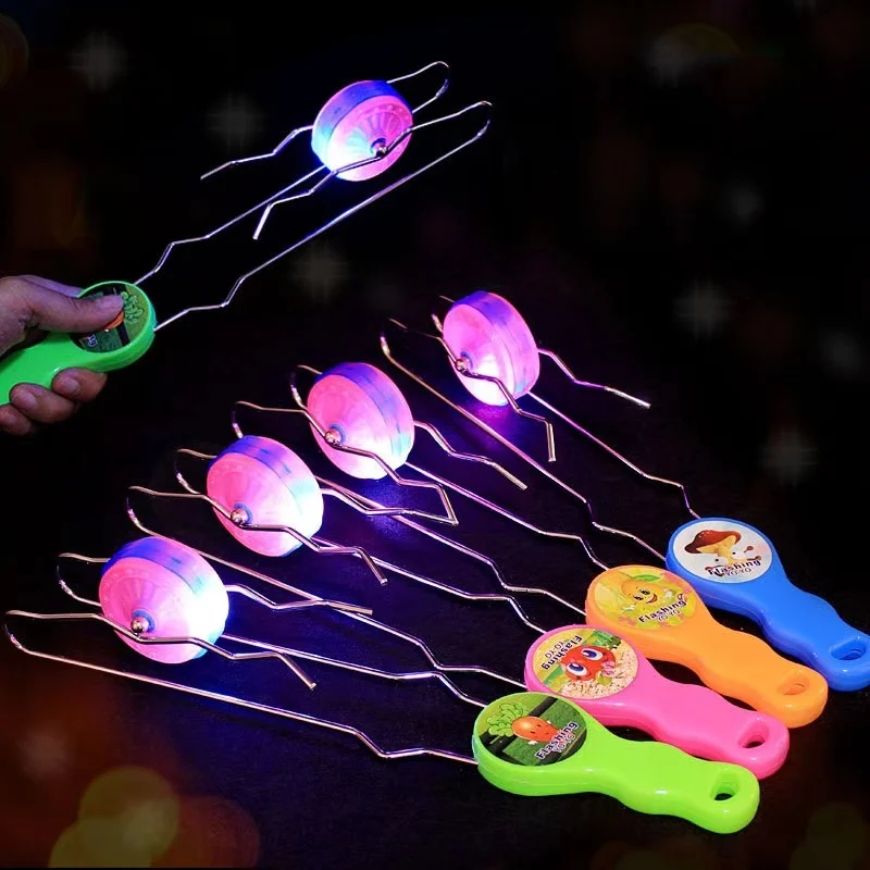 Magic Rail Twirlers Kids Classic Vintage Toys Light Up Gyro Wheel Fidget Toys Trick Yoyo Gravity Stunt Toys