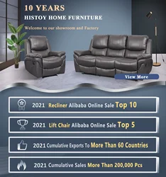 JKY Furniture Living Room Genuine Leather Manual Sectional Corner Motion Recliner Sofa Set With Massage Function And Cup Holder