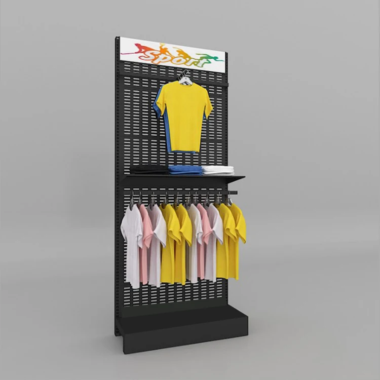 Retail wall display system clothing display rack system shop interior decoration exhibition display stand system