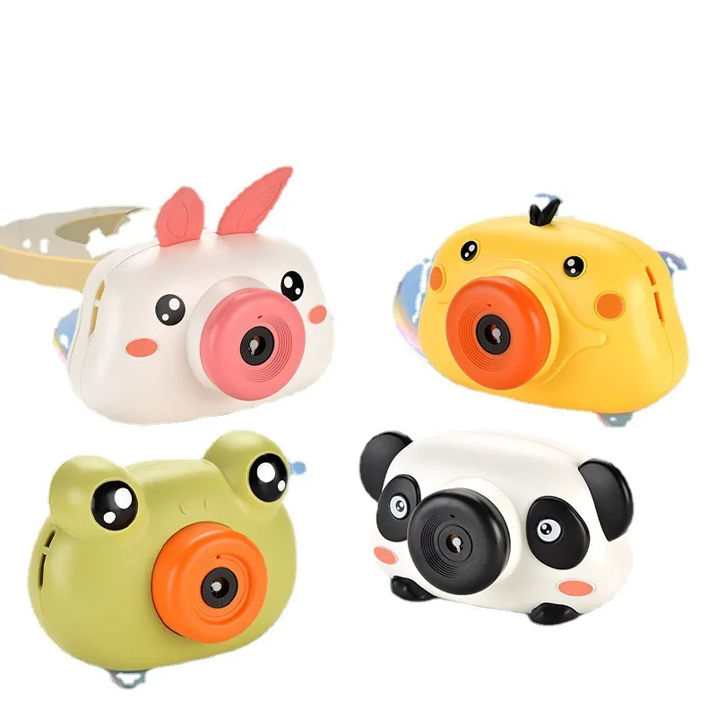 Juguete Hot Kids Bubble Camera Automatic Machine Cute Animal Electric Soap Bubble Toys have light and music Pig Bubble Camera