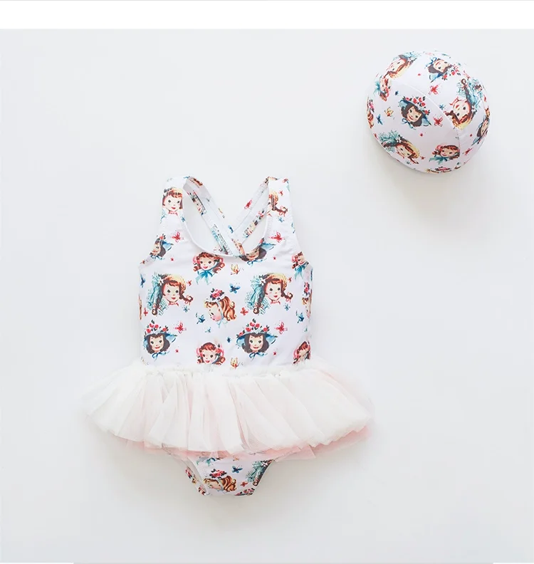 Ruffle Sleeve Bikini One-Piece Swimwear Girls Swimsuit Bathing Beach Newborn Kid swimwear one piece baby girls swimwear