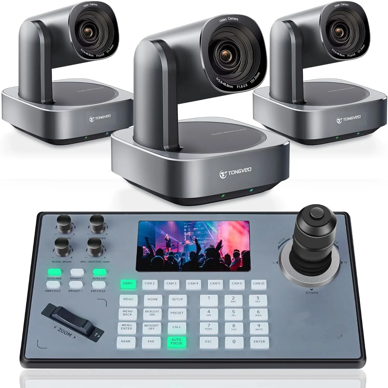 camera and keyboard bundle - 20X PTZ camera (3pcs)and Controller Joystick Keyboard supply church concert live streaming