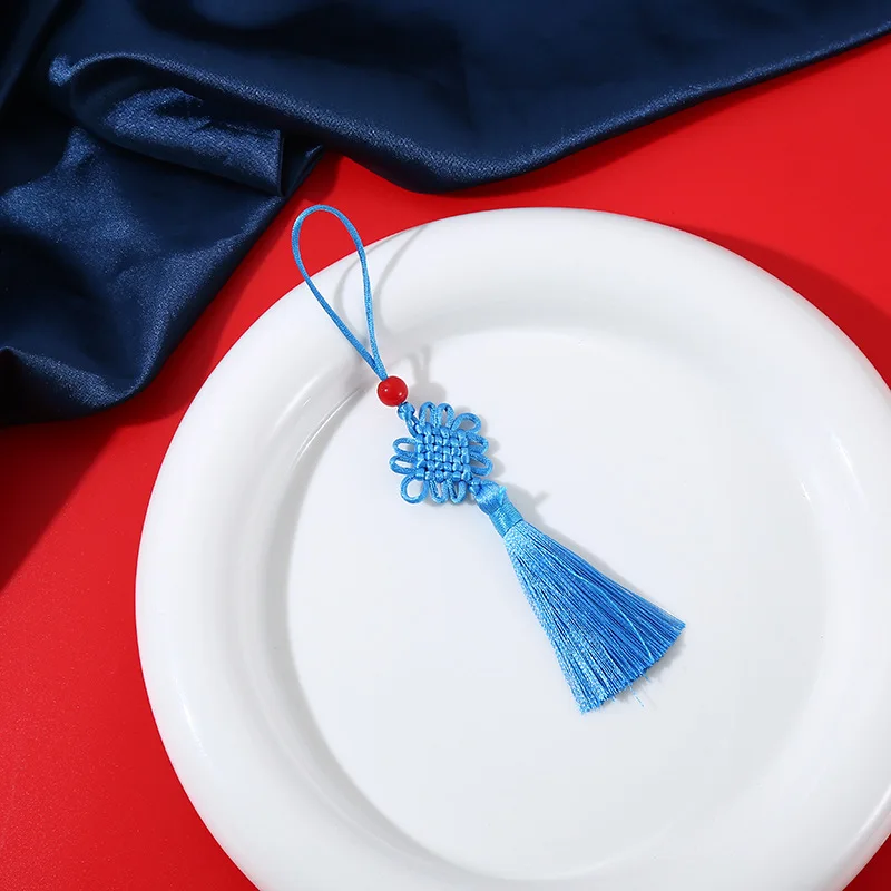 Wholesale Keychain Tassel New Design Chinese Knot Tassel Fringe Satin Polyester Handmade Chinese Knot With Soft Tassels
