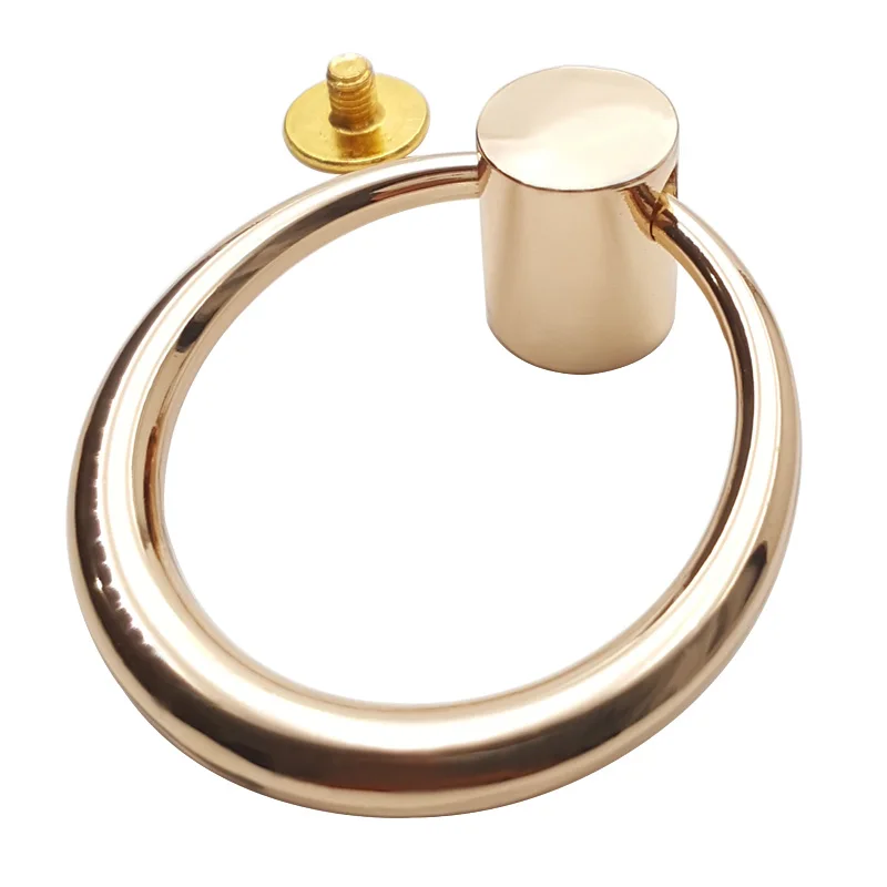 Decorative Hardware Antique Drawer Pull Ring vintage Gold Knobs Pulls Handles with Screws for Furniture Cabinet Cupboard