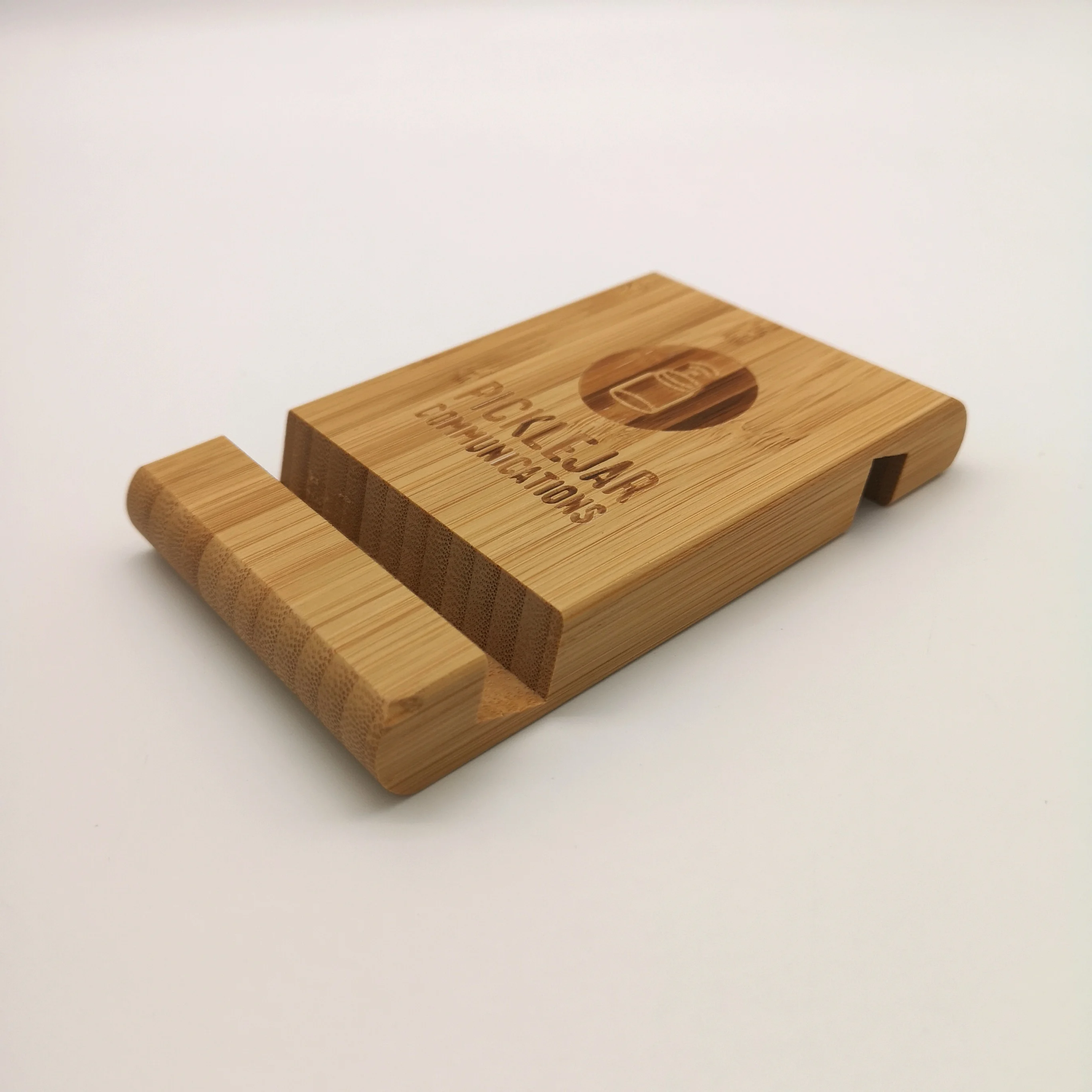 
Custom LOGO X Shape E-Trend Bamboo Wooden Phone Holder Phone Stand Tablet Desktop Mobile Cell Holder 