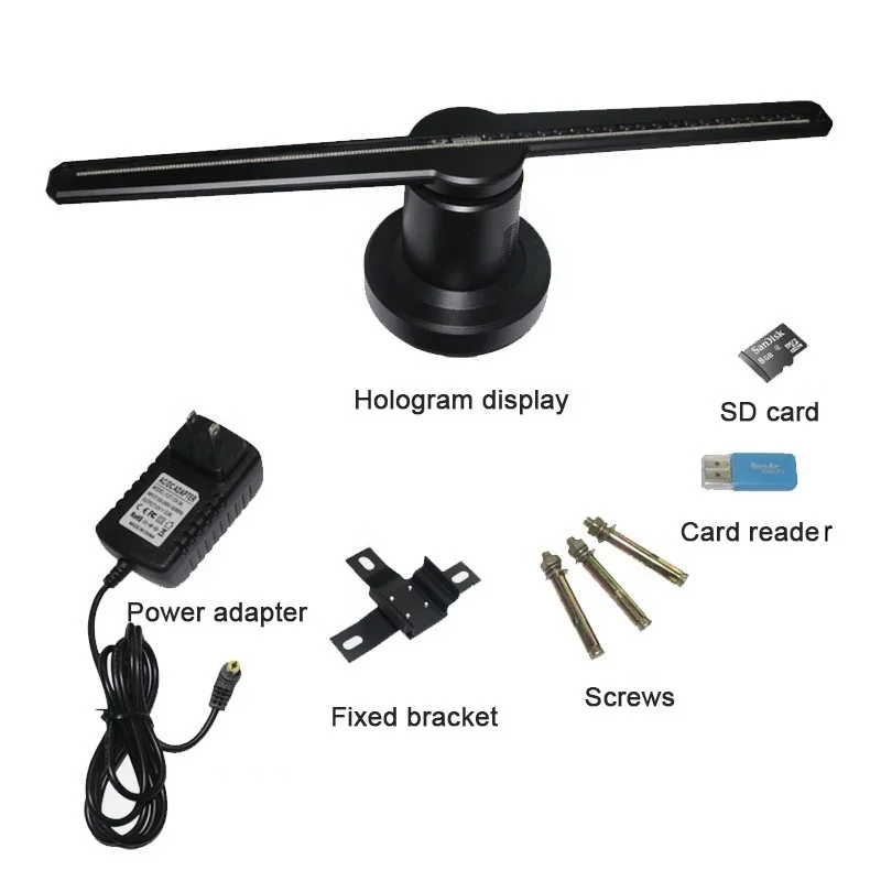 2021 Trending Product Advertising Display WIFI Controlled 3D Holographic LED Fan With App and Software