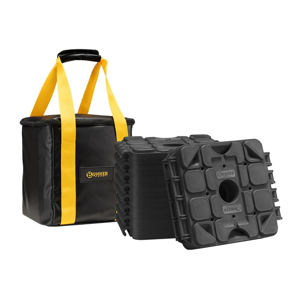 BUNKER INDUST Heavy Duty 3-in-1 Anti-Slip Jack Blocks Recovery Boards RV Leveling Blocks for RV Travel Trailers