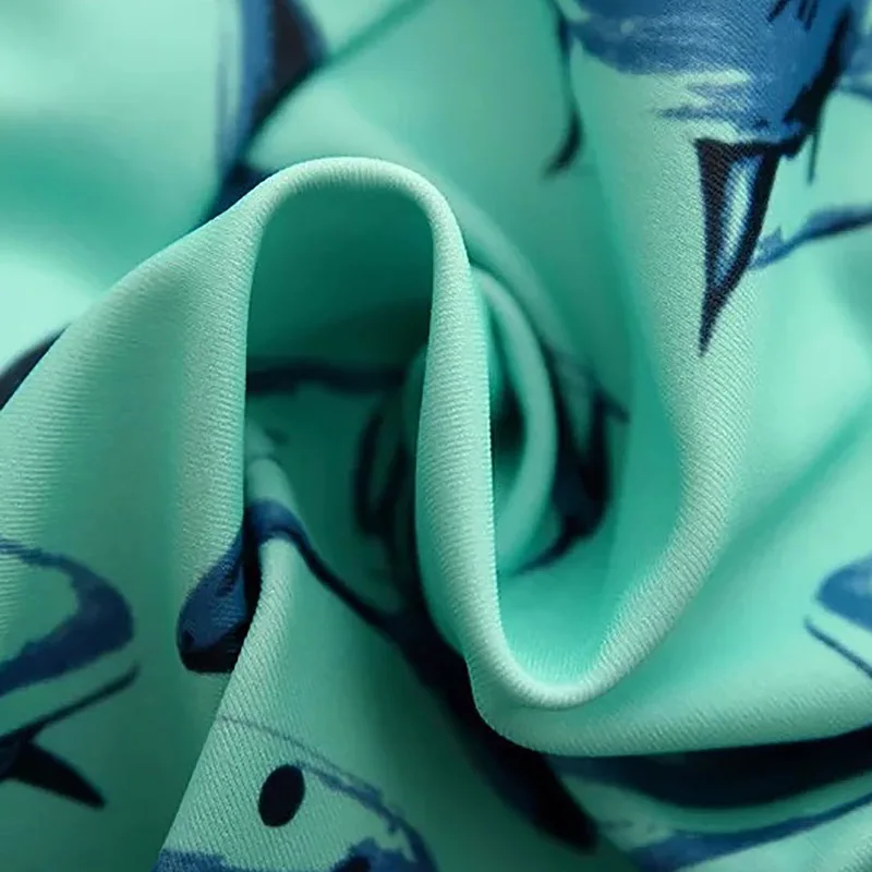 Quick Dry and UPF 50+ Beach Swimming Suit Design Print Shark Active Sporty Boy Swimwear Children 2 Pieces Swimsuit For Kids