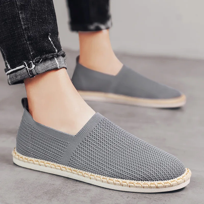 Wholesale New Casual Breathable Fisherman Shoes Comfortable and Ultra-Light Lazy Slip-on Canvas Shoes For Man