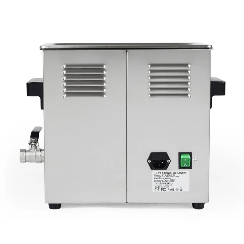 D6  Stainless Steel ultrasonic vibration cleaner Machine Jewelry Denture Parts Glasses record ultrasonic cleaner with transducer