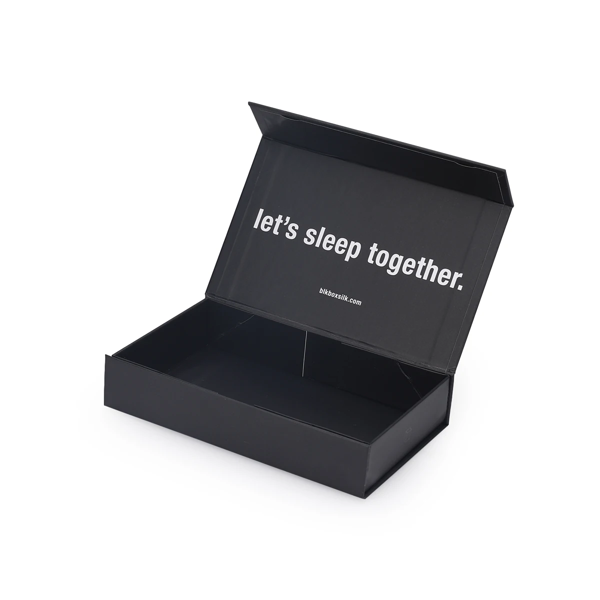 Unique black magnetic cosmetic paper box insert velvet tray and windonw